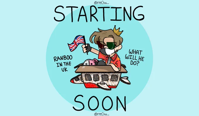 Starting soon screen: UK special ✈️
(1/2) 
#ranboofanart 
#beeduofanart 
(Reupload bc the quality was bothering me sorry) 