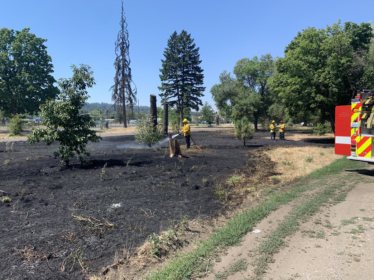 Brush fire near Freya and 2nd now out and fully contained.