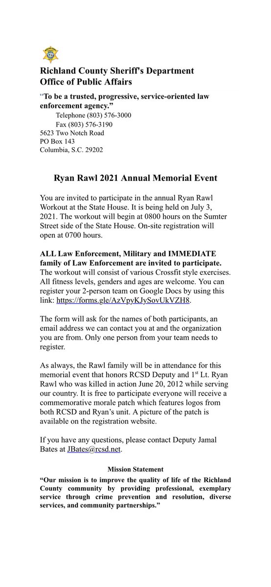 Y’all please support this event and join if able <a href="/OfficialLivePD/">Live PD on A&E</a> <a href="/LivePDNation/">Benny</a> <a href="/RCSD/">Richland County Sheriff's Dept.</a> <a href="/fortjackson/">Fort Jackson</a> <a href="/Sean_C_Larkin/">Sean Larkin</a> <a href="/addy_pez/">Addy Perez</a> <a href="/Devildog683/">Mike Baker for Gwinnett Sheriff</a> <a href="/BrownGaro/">Garo Brown</a> <a href="/CampDonny/">Donnyray Campbell</a> <a href="/CatDog_888/">Joe White</a> @catkellye <a href="/danabrams/">Dan Abrams</a> <a href="/BanfieldonNN/">Banfield on NewsNation</a> 
<a href="/Beags_Beagle/">Milford H. Beagle, Jr.</a> sir can you share this with fort Jackson folks…