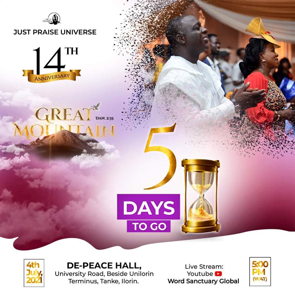 word_sanctuary's tweet photo. #JPU14thAnniversary

(5 days to go)

Tighten you belts, fasten your buckles for the grand show of the century live in 5 days, we would be more than elated to have you! https://t.co/ZSTgzC9K4y