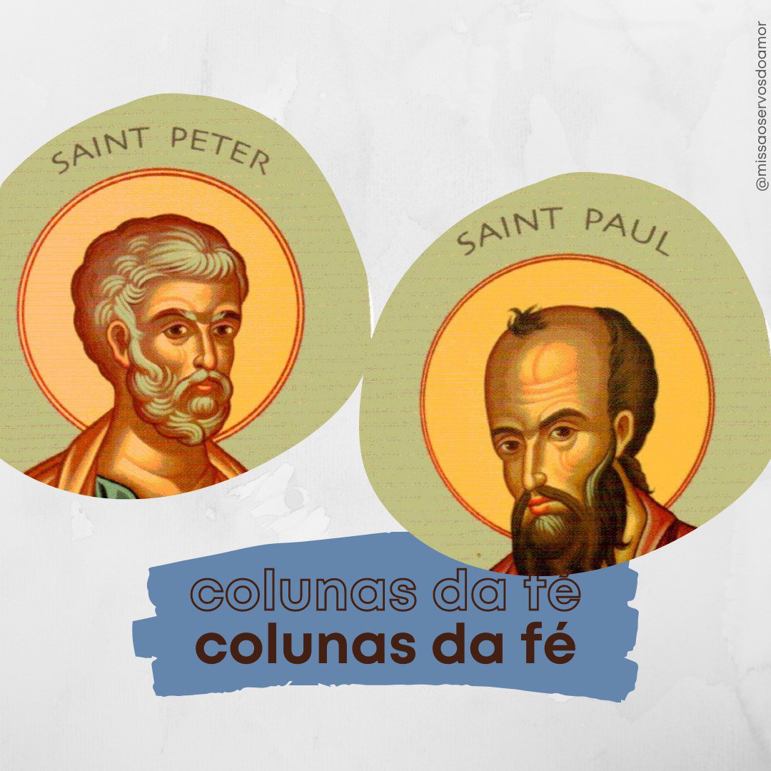 mservosdoamor's tweet photo. Solenidade dos Santos Apóstolos Pedro e Paulo.

#SantosPedroePaulo #servosdoamor https://t.co/2JbQhAukhE