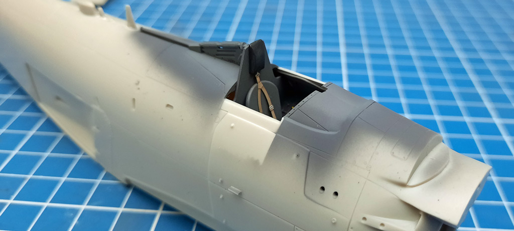 hobbypainter's tweet photo. A little further built on the #Skyraider. The construction phase is nearing its end. #Tamiya #wip https://t.co/kxYEV2c3Jl