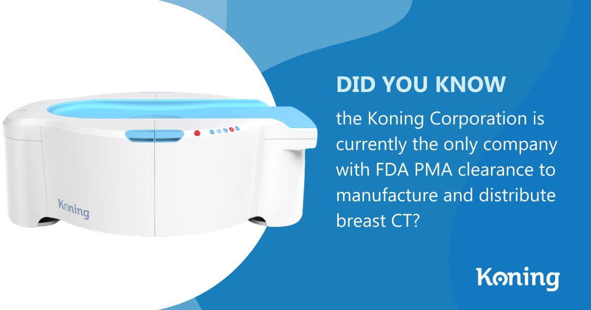 KoningCorp's tweet image. Did you know the Koning Corporation is currently the only company with FDA PMA clearance to manufacture and distribute breast CT? Take a deep dive into Koning and our KBCT technology at koninghealth.com. #kbct #koninghealth #breastcancer
