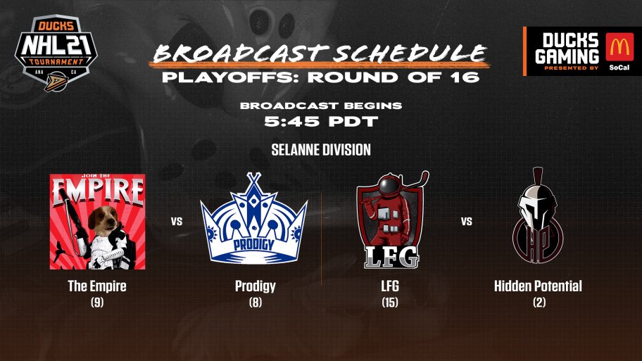 Your favorite team faces off against <a href="/HiddenPotNHL/">Hidden Potential</a> tonight over on Twitch.tv/ducksgaming at 8:45pmEST

Best of 5 Series to advance to Top 8 in the event