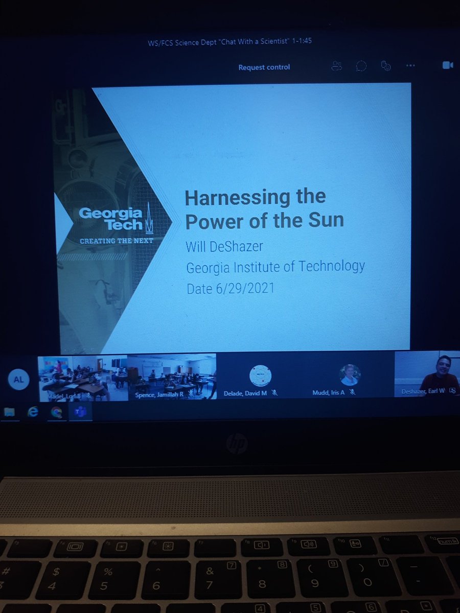 WSFCS_Science's tweet photo. Many thanks to @Willdeshazer for speaking to 24 #SummerRise 4th gr. classrooms. Ss learned about electrical circuits and how he uses that to research nuclear fusion and plasma. Also thanks to @SkypeScientist for setting us up and @PPPLab letting us used your #RDGX to learn from. https://t.co/nSXT6rEbGx