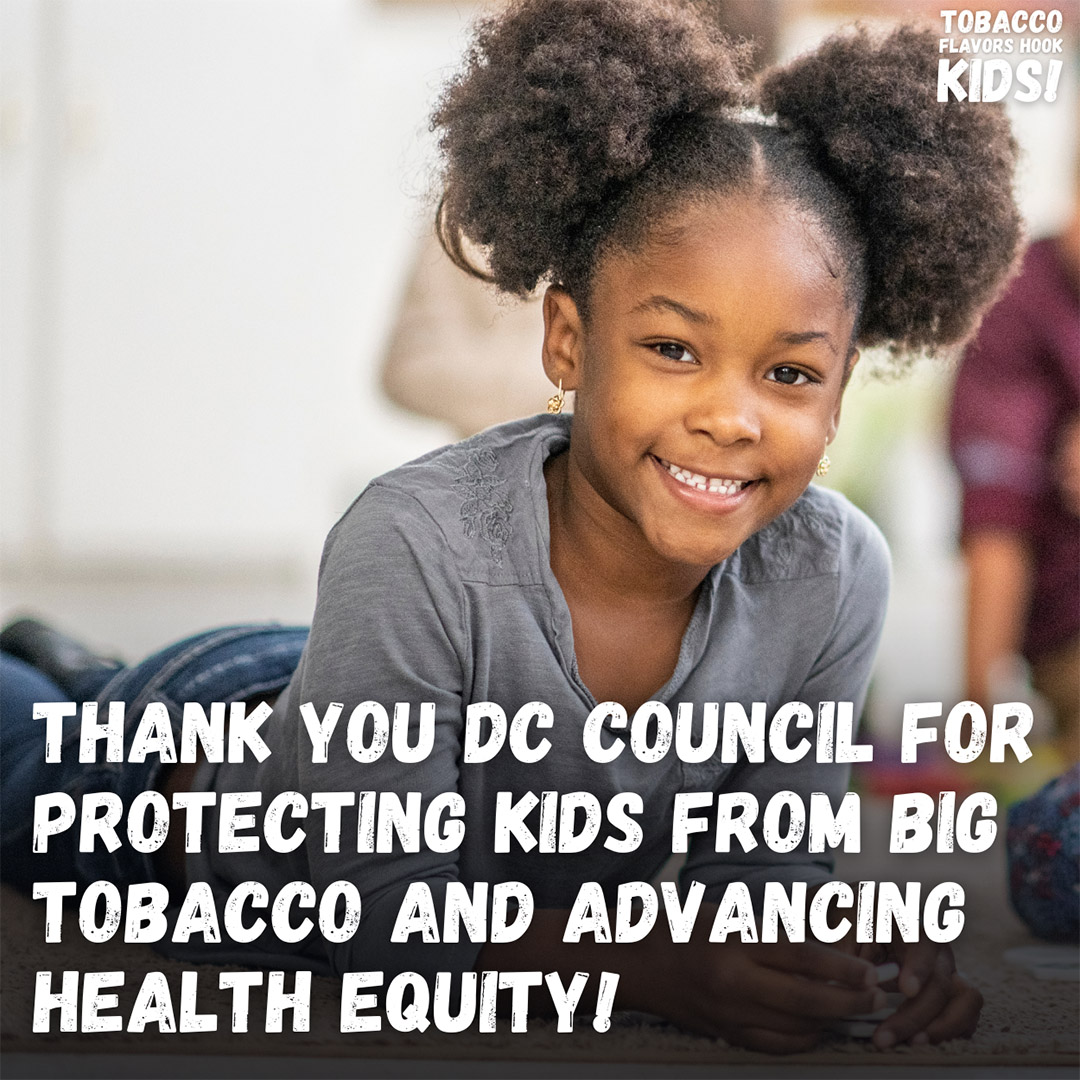 Thank you Councilmembers for your leadership passing the Flavored Tobacco Product Prohibition Amendment Act!

<a href="/kenyanmcduffie/">Kenyan McDuffie</a> <a href="/tweetelissa/">Elissa Silverman</a> <a href="/CMCHenderson/">CM Christina Henderson</a> <a href="/BrianneKNadeau/">Brianne K. Nadeau</a> <a href="/brookepintodc/">Brooke Pinto</a> <a href="/marycheh/">Mary M. Cheh</a> <a href="/charlesallen/">Charles Allen</a> <a href="/VinceGrayWard7/">Vince Gray</a>