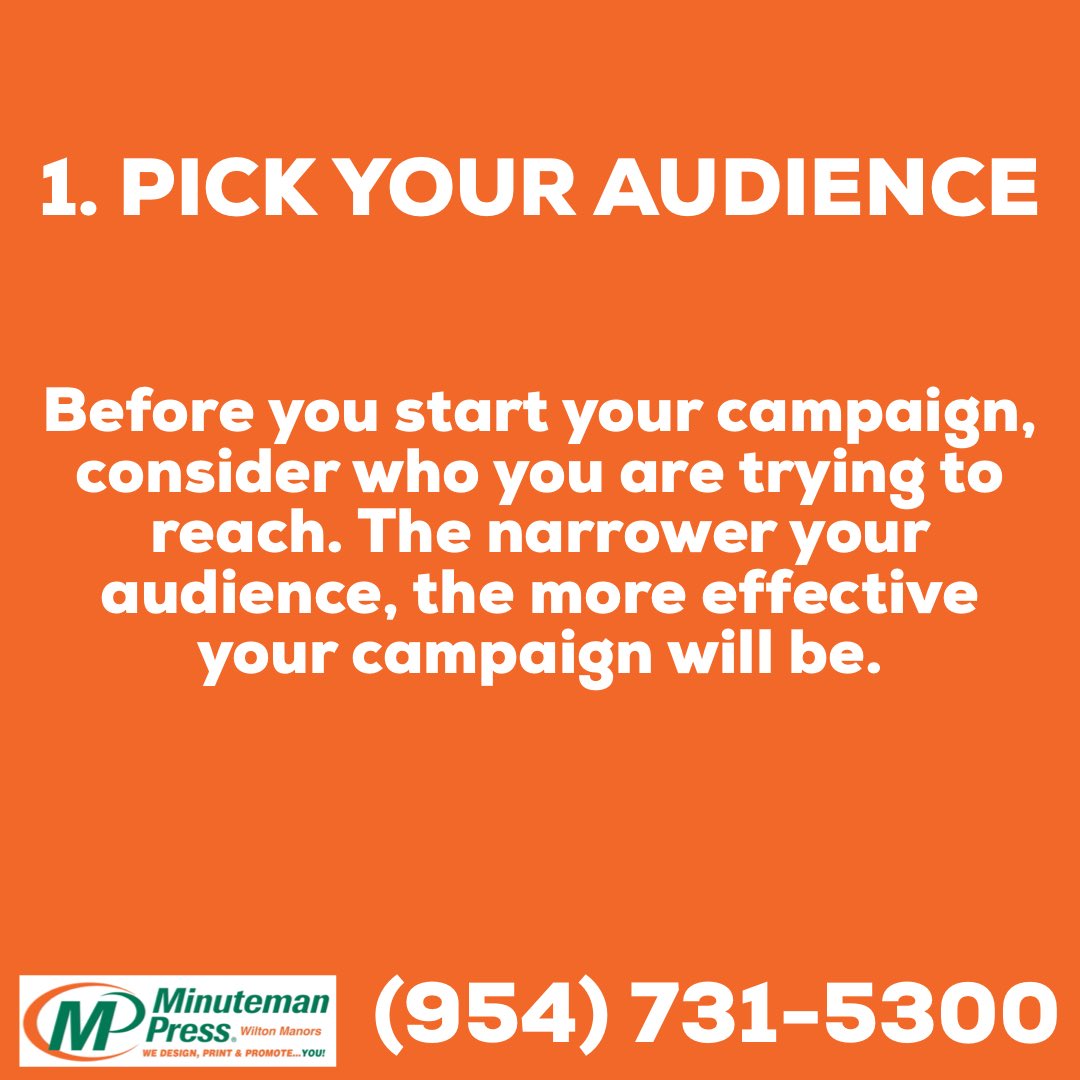 minutemanmaria's tweet photo. What do you think is the most important aspect of a successful marketing campaign?

#minutemanmaria #minutemanpress #smallbusiness #smallbusinessowner #entrepreneur #entrepreneurlife #realestate #attorney #shopsmall #officemanager #design #print #promote https://t.co/HXuPc7p1ap