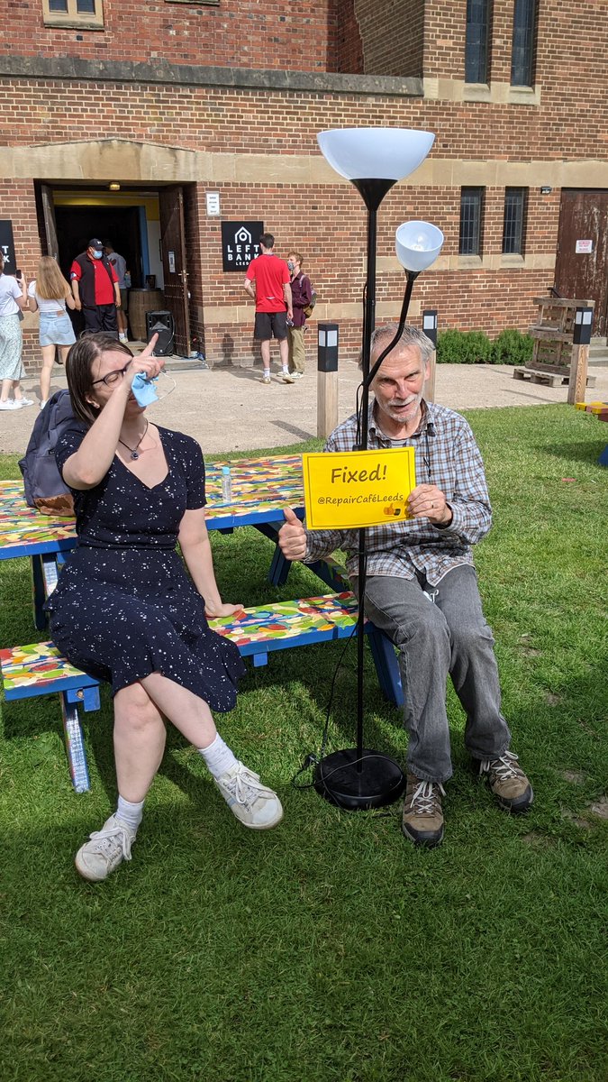 RepairCafeLeeds's tweet photo. And we're done! First event post #Covid and we fixed lamps, blenders, radios and more.

Some excited racing to the main entrance for the #ENG goals but some of us remained focused!

See you @HeadingleyHEART in July 🛠️

#Repair #Leeds #FixNotThrow https://t.co/Ngty3FjxDV