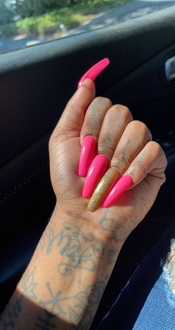 Had to pamper myself after last nights foolish occurrences. 💅🏽 #nails #nailcam #nail #nailart #pink #gold<a href="/tag/pink"class="tags"><span>#pink</span></a><a href="/tag/nails"class="tags"><span>#nails</span></a><a href="/tag/nailart"class="tags"><span>#nailart</span></a><a href="/tag/gold"class="tags"><span>#gold</span></a><a href="/tag/nail"class="tags"><span>#nail</span></a><a href="/tag/selfcare"class="tags"><span>#selfcare</span></a>
