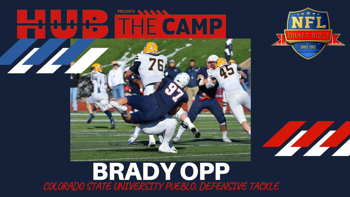 HUBFootball2020's tweet photo. Book em’! ☑️

Former @CSUPFootball DT Brady Opp (@BradyOpp97) is confirmed for #TheCAMP! Opp played 39 collegiate games totaling 49 tackles, 2.5 sacks, and 1 INT! An indomitable will, Brady is eager to prove himself on the biggest stage. https://t.co/FqO4rvG7SH