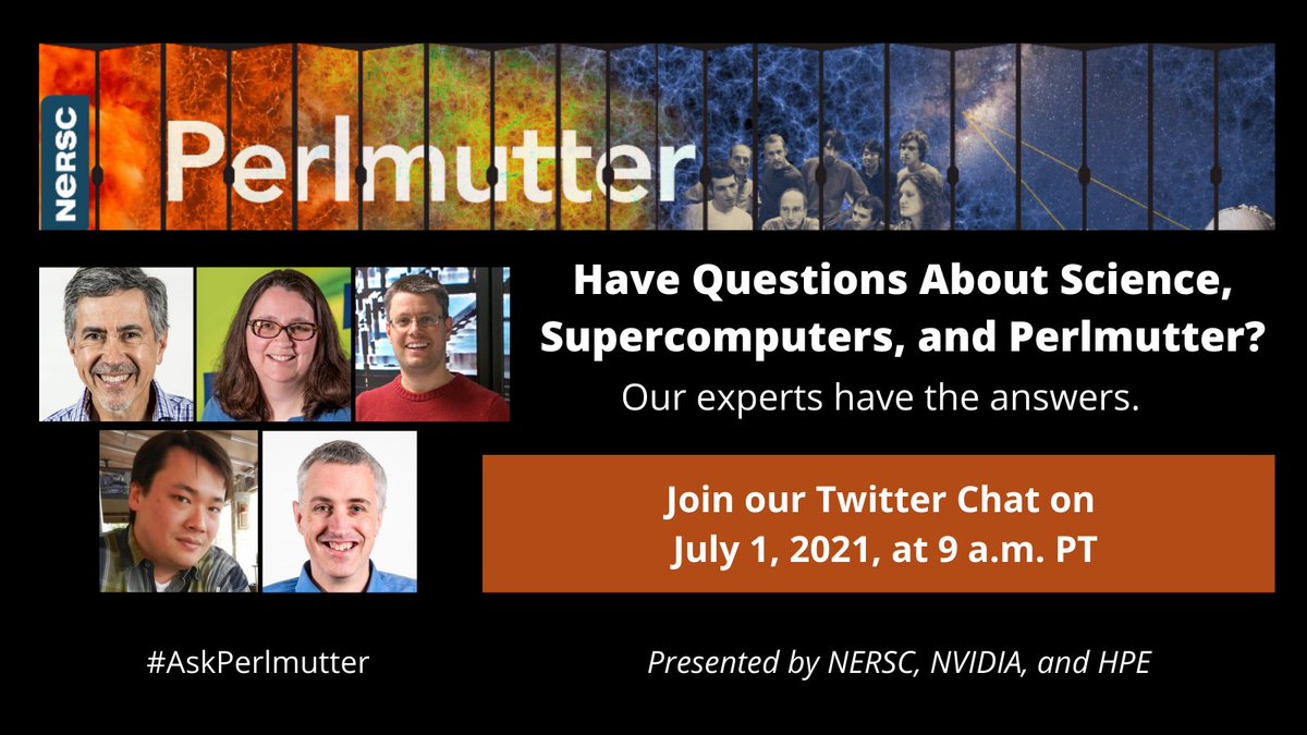 NERSC (@nersc) on Twitter photo Have questions about science, supercomputers, and our new Perlmutter system?
Experts <a href="/ragerber/">Richard Gerber</a> <a href="/hpcgal/">Dr. Rebecca Hartman-Baker @hpcgal@mast.hpc.social</a> @jdeslip_hpc <a href="/glennklockwood/">Glenn K. Lockwood</a> & @dch3njw have answers!
Join our Twitter chat w/<a href="/HPE_Cray/">HPE Cray</a> <a href="/NERSC/">NERSC</a> & <a href="/NVIDIAHPCDev/">NVIDIA HPC Developer</a> July 1 at 9am PT.
#AskPerlmutter #ISC21 <a href="/BerkeleyLab/">Berkeley Lab</a> #HPC Have questions about science, supercomputers, and our new Perlmutter system?
Experts <a href="/ragerber/">Richard Gerber</a> <a href="/hpcgal/">Dr. Rebecca Hartman-Baker @hpcgal@mast.hpc.social</a> @jdeslip_hpc <a href="/glennklockwood/">Glenn K. Lockwood</a> & @dch3njw have answers!
Join our Twitter chat w/<a href="/HPE_Cray/">HPE Cray</a> <a href="/NERSC/">NERSC</a> & <a href="/NVIDIAHPCDev/">NVIDIA HPC Developer</a> July 1 at 9am PT.
#AskPerlmutter #ISC21 <a href="/BerkeleyLab/">Berkeley Lab</a> #HPC