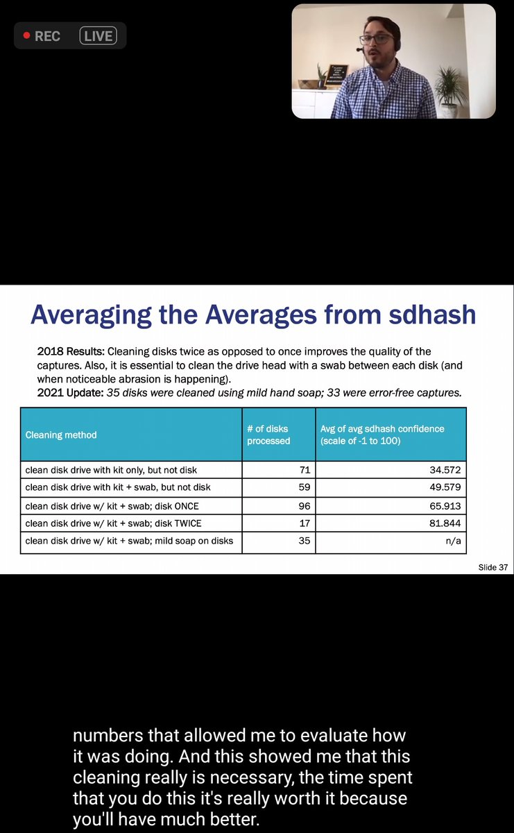 Fascinating that mild hand soap is the secret sauce for error-free captures! #AMIACEA #RewindAndHitPlay #floppydisk #rescue #bitcurator 

<a href="/AMIAnet/">AMIA</a> pic.x.com/mbx929yu6E