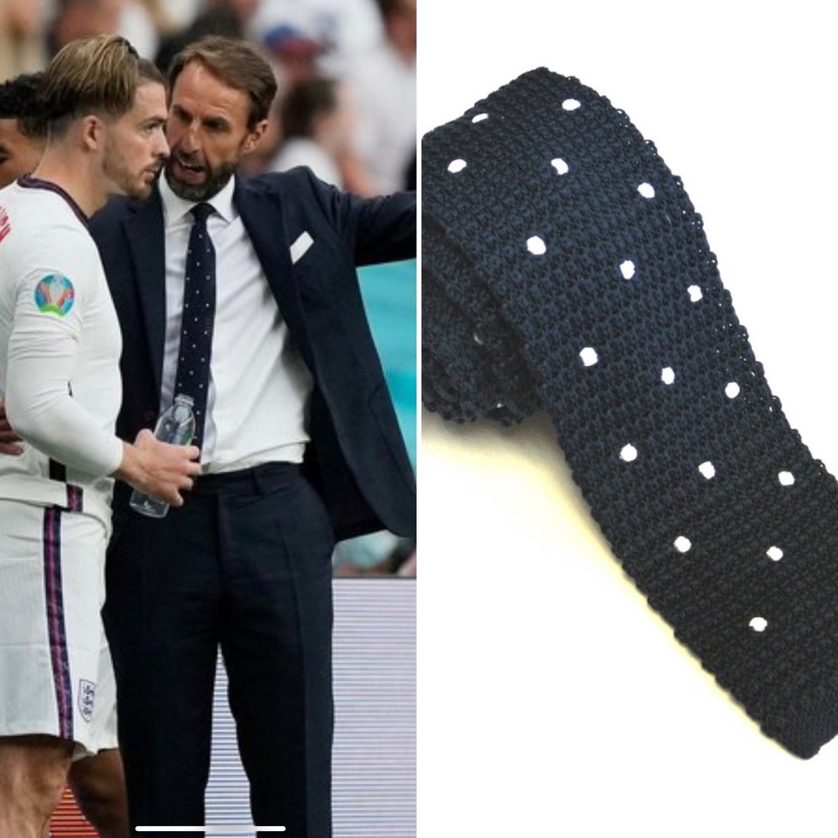 Gareth Southgate wearing a silk knitted tie we stock at Henry’s, we’ll re name it ‘The Southgate’ must be a good luck thing! 
COME ON ENGLAND! 🏴󠁧󠁢󠁥󠁮󠁧󠁿💪🏻