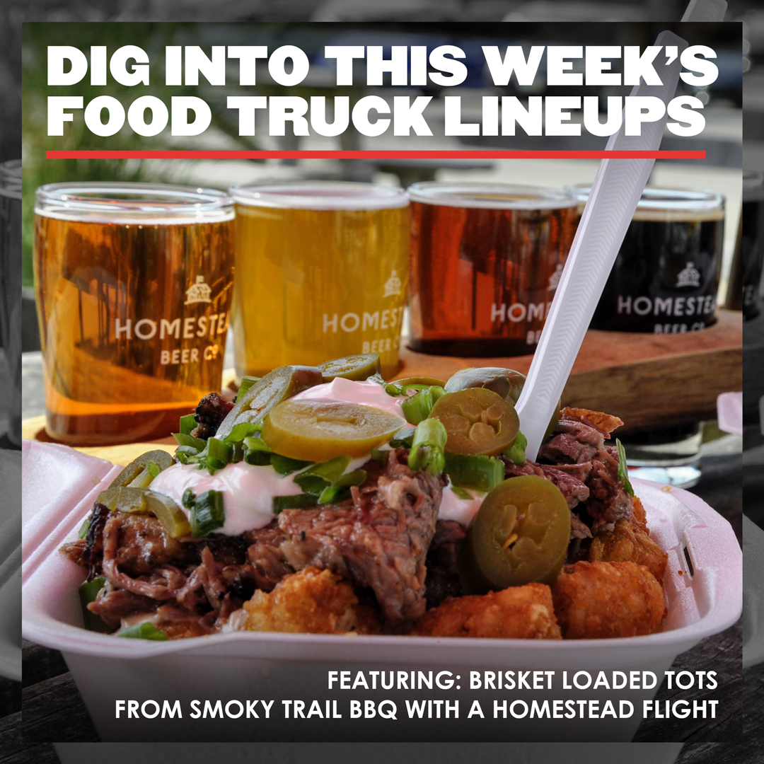 HeathHBCo's tweet photo. We have some truly delectable items on the menu this week in Heath! Be sure to try the Brisket Loaded Tots from Smoky Trail BBQ. We recommend pairing them with a flight of your favorite Homestead brews. View our up-to-date food truck lineups here: https://t.co/slGjyglwRO https://t.co/Nn7b1TudZI