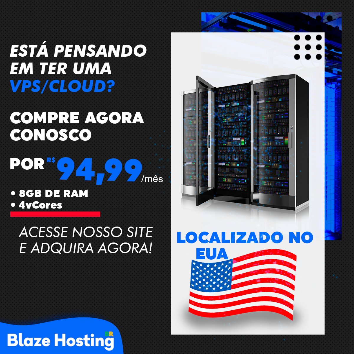 BlazeHostingBR's tweet image. 💙/ Agora você mesmo pode está comprando sua VPS/CLOUD conosco, isso mesmo diretamente me nosso site.

🤗 Máquina localizada nos Estados Unidos 🇺🇸
• 8GB de RAM
• 4vCores
Por R$ 94,99/mês

💫 Acesse nosso site, blazehosting.com.br/cloud