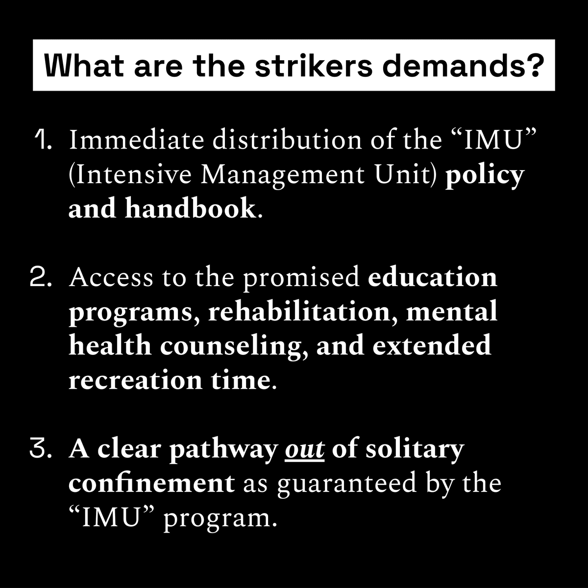 AbolitionistLC's tweet photo. State prisoners in #solitary (euphemistically dubbed "Restricted Release") for months + years were brought to #SCIPhoenix for a 'step-down' program called "IMU" that would offer education, counseling, and a pathway out of solitary...But there is no programs. There is no pathway. https://t.co/vr85bjnT9m