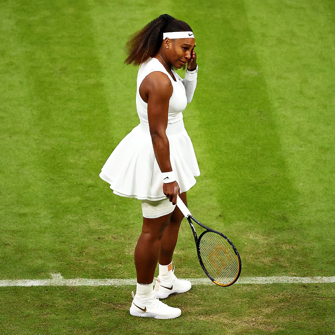Serena Williams is out of Wimbledon.

She was forced to retire after an injury in her first-round match.