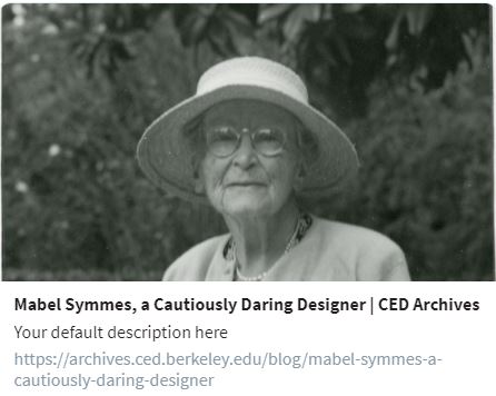 ed_archives's tweet photo. In continuing the  150 years of women at Berkeley celebration take a look at one of the latest features by landscape architect Janet Gracyk following the life and career of esteemed landscape designer Mabel Symmes.

View the article here:https://t.co/ByTJuqw3LW https://t.co/l7LgD4TSxj