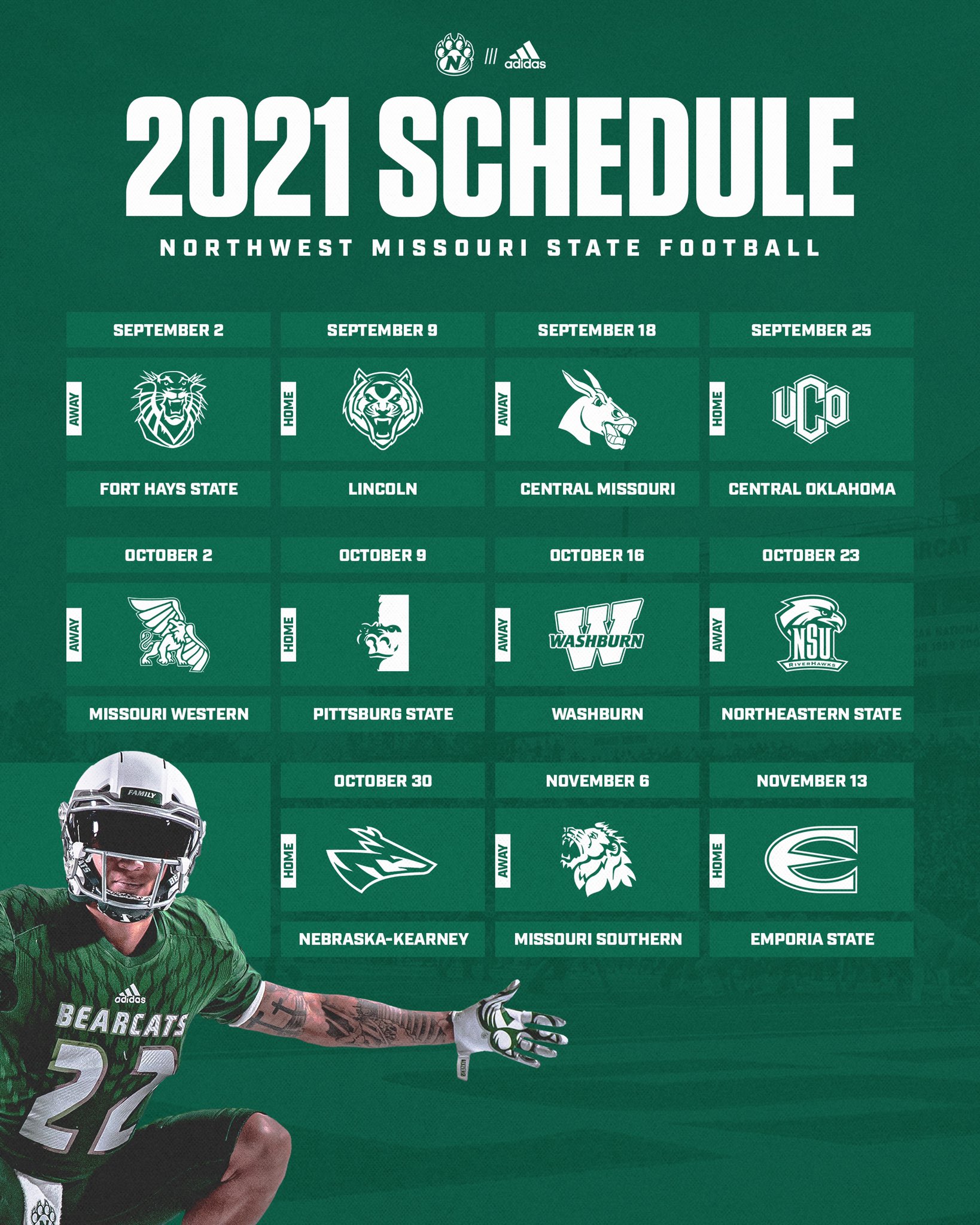 Northwest Football on Twitter "Start marking your calendars, the 2021