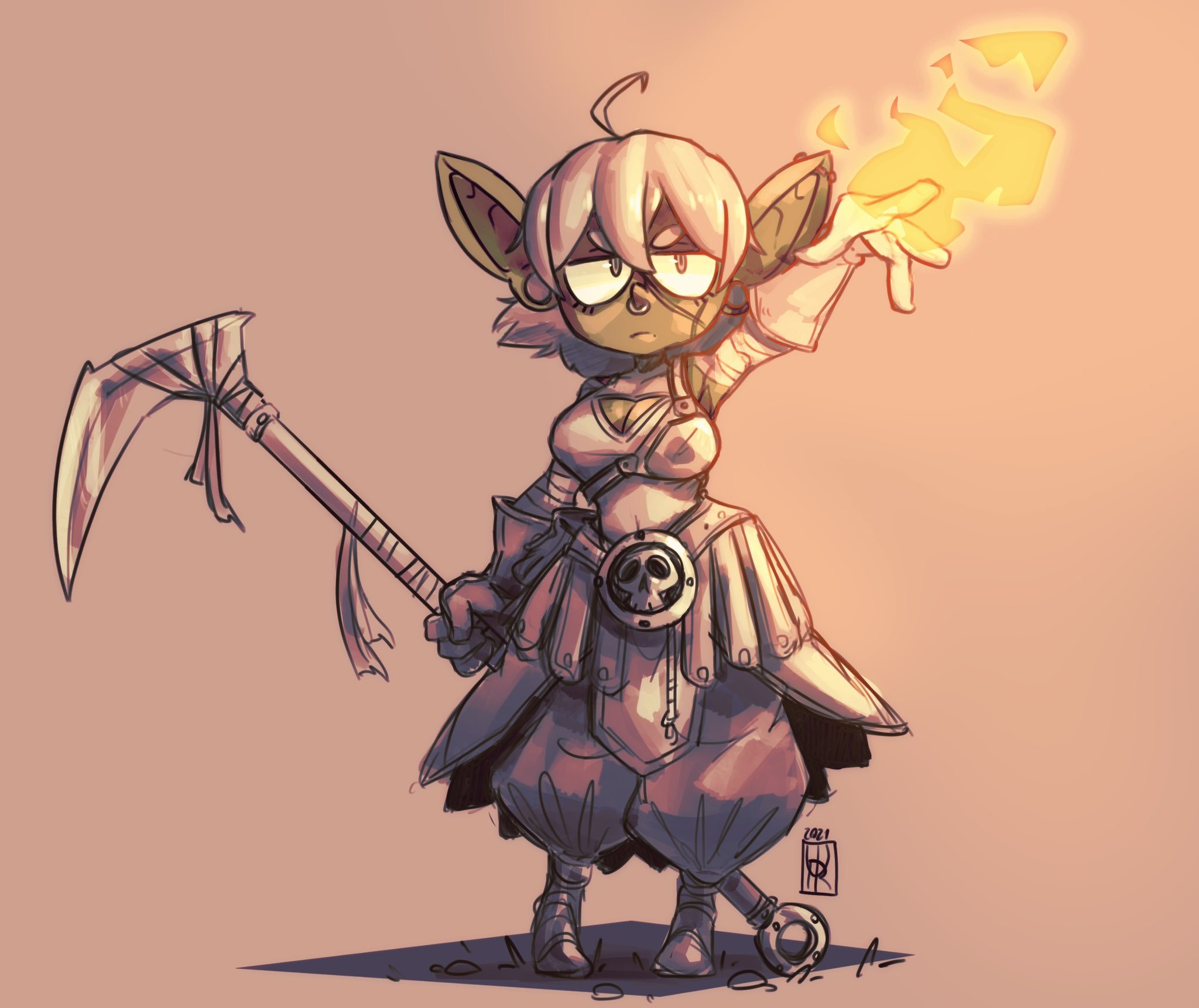 “Cinna goblin mage version sketch, don't think I'