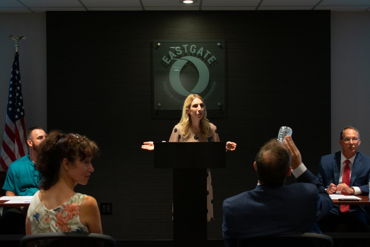 EastgateCOG's tweet photo. If you missed Lindsay Miller's presentation to the County Commissioners and Mayor Brown, you can still view it at https://t.co/EZZ1gwhDJF. There you can find the Feasibility Survey or watch the video, in which Lindsay explains the main points. https://t.co/egbDkJ2nVA