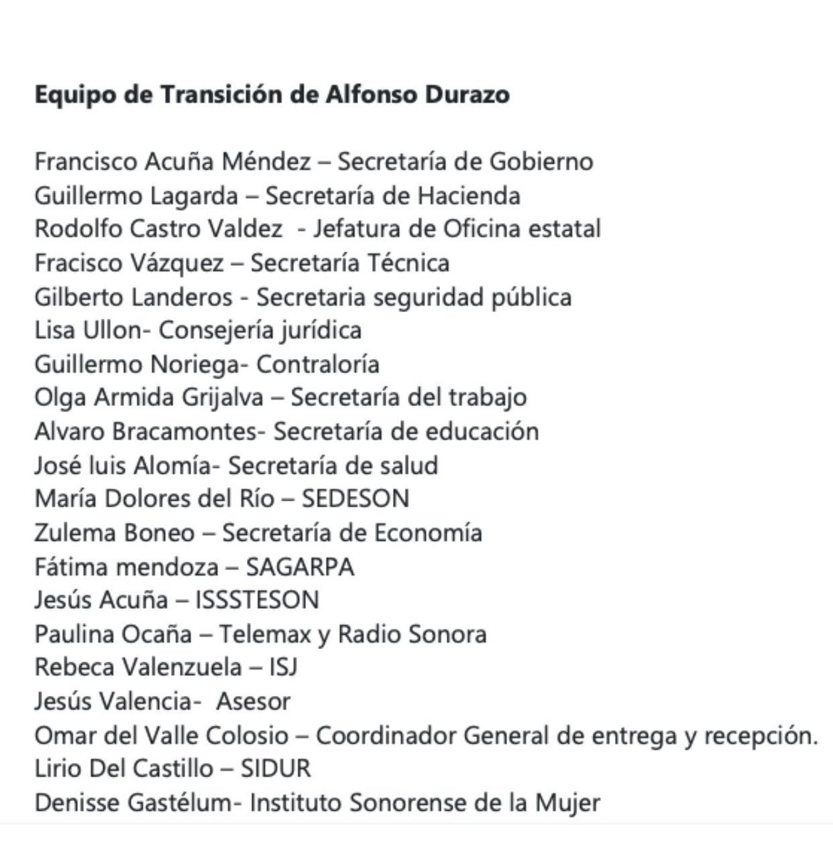 VictorMendozaL's tweet photo. Hace unos momento se presentó el equipo de transición del Gobernador electo Alfonso Durazo. https://t.co/TDUPJfK1jn