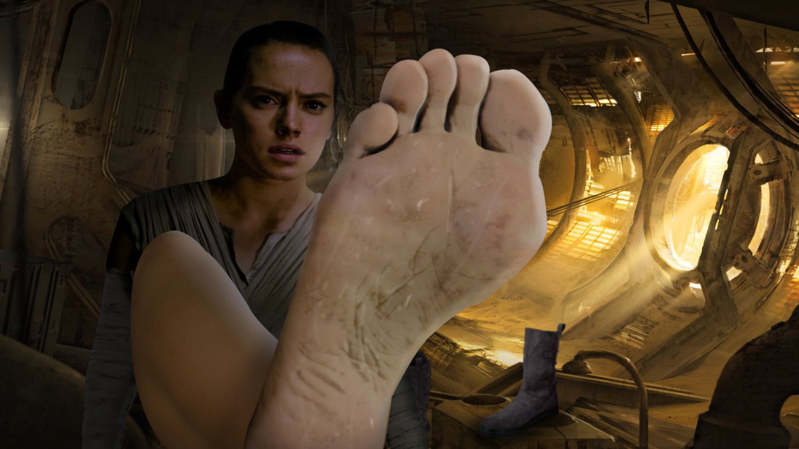 beknsfw on X: Rey - Daisy Ridley - Star Wars Feet - Barefoot - Soles  t.co55VWKGXMgb  X