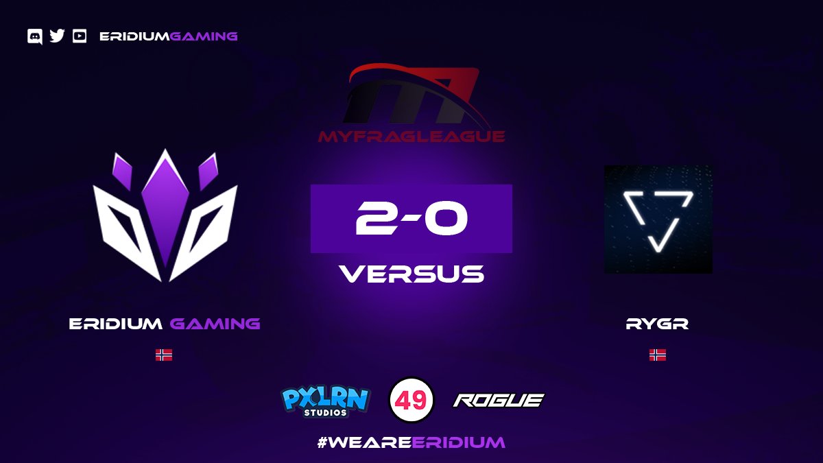 EridiumGG's tweet photo. Our last match of the #MyFragLeague ends with a solid W for the boys, 2-0 against RYGR! https://t.co/4k1dTMpuDr