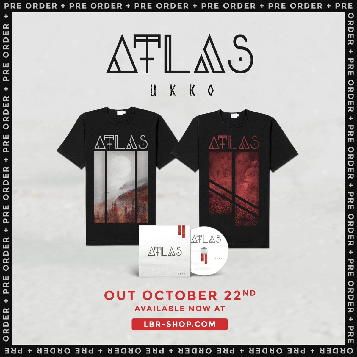 Our 2nd full-length album 'UKKO' will see it's dark light 22nd October 2021! Besides the album release we also have two new t-shirt designs for you. Head to official LBR-shop via link below! BUY | WATCH | STREAM: smarturl.it/atlas_ukko #northcore #ukko #lp2 #lbr