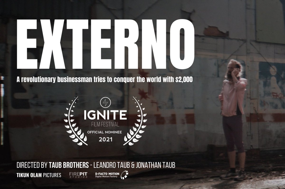 Today is starting the Ignite Film Festival (UK), where our film @ExternoFilm is nominated as Best Experimental Feature Film.

We feel honored to participate in the festival. Thanks!

#TaubBrothers #Externo #IgniteFilmFestival @IgniteFilmFest @billyrees @rossmacdp @ACJMackenzie