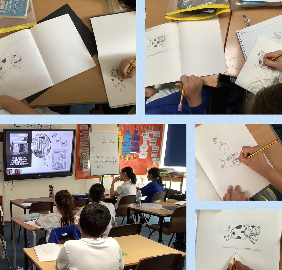 Year 5 thoroughly enjoyed the live session with author &amp; illustrator <a href="/LizPichon/">Liz Pichon</a> this afternoon. The children were impressed by the resilience shown by Liz, and are eager to read Shoe Wars!

#inspired #shoewars #readingforpleasure #author #illustrator #childrensliterature #newbook