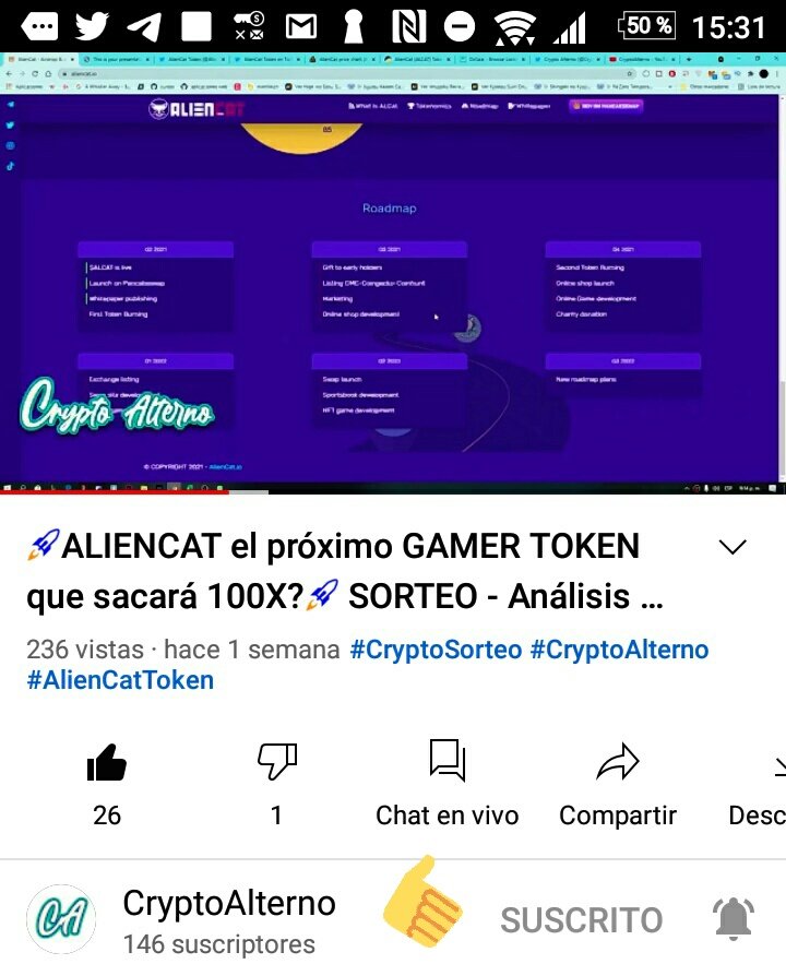 Nhemawill's tweet photo. Hola quiero entrar a la convocatoria de este sorteo.
@plazo50
@ElbaMG3
#Sorteo #CryptoSorteo #CryptoAlterno #AlienCatToken
Código; CryptoSorteo https://t.co/9A7hBC61Ay