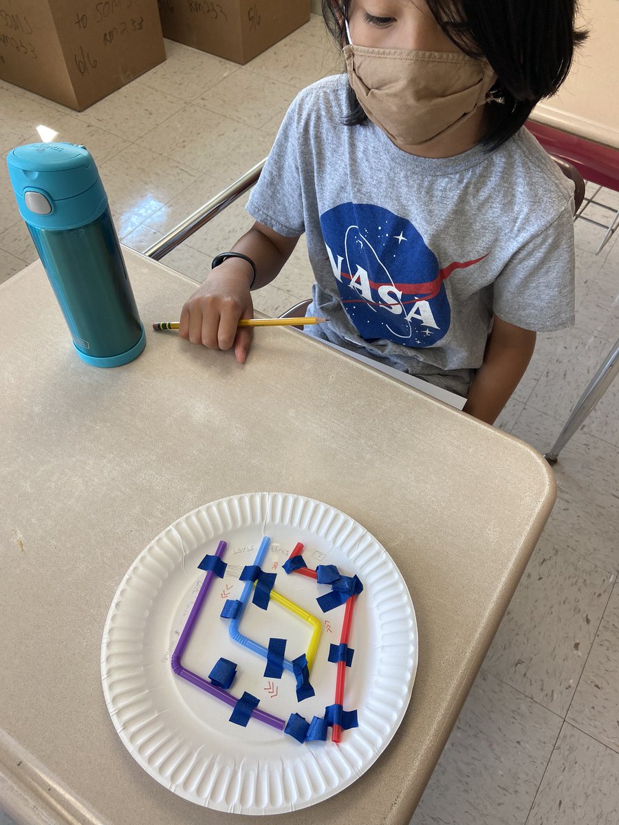 Mrs_Yapkowitz's tweet photo. Day #1- Steam Camp- today we made a paper plate marble maze! We used paper plates, straws, tape, and scissors to create our mazes! These 4/5 graders had a great time working on these projects! Check them out when they get home!! @southorangetown @Sciencediva14 https://t.co/Pya6Dkcmnu