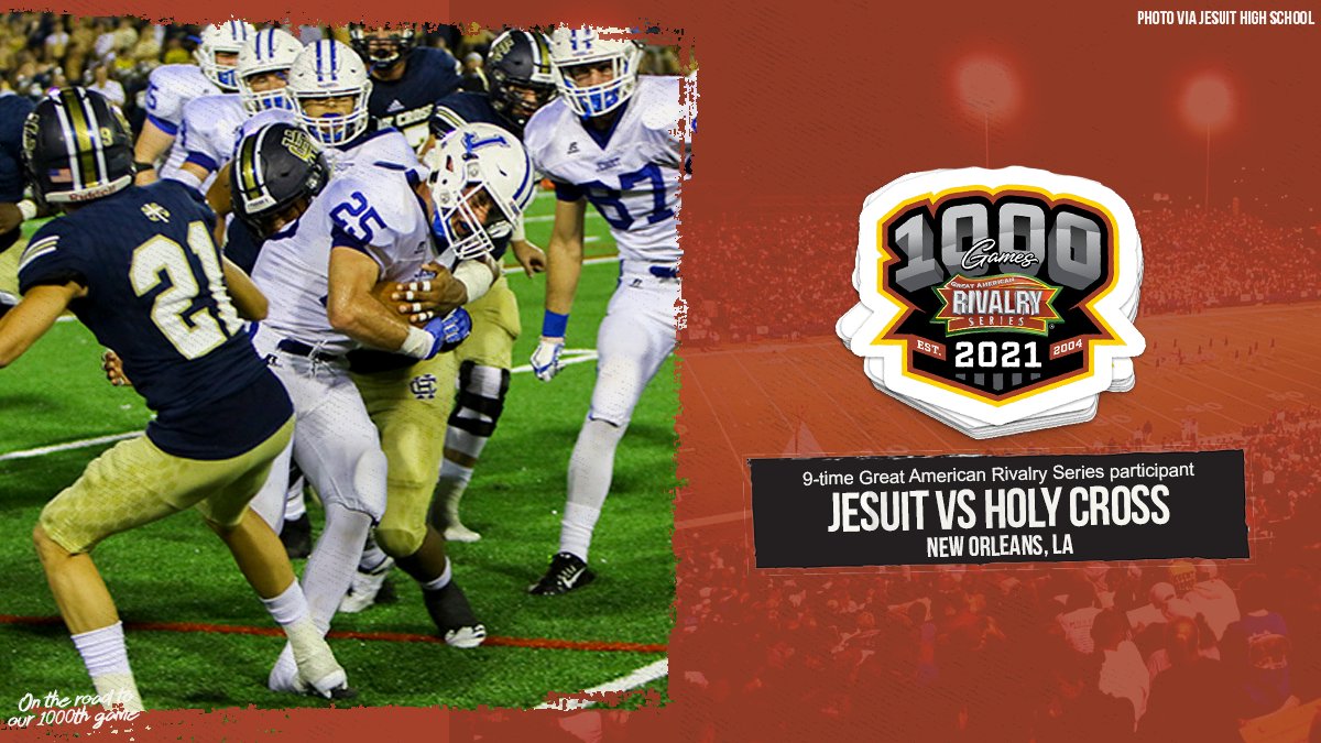 In 2019, Jesuit and Holy Cross met for the 100th time. The teams play for "The Golden Football," which was an idea of Holy Cross alumnus Steve Donnes.

RT if “𝗧𝗵𝗲 𝗥𝗶𝘃𝗮𝗹𝗿𝘆” is the best rivalry in the country.