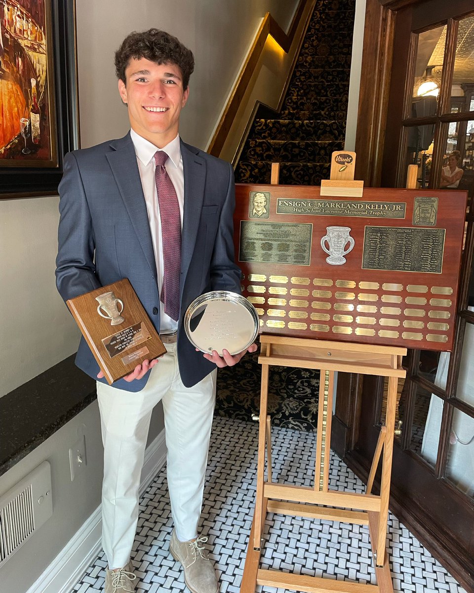 C. Markland Kelly Award Winner.  Congratulations to Michael Weishaar of Archbishop Spalding for being recognized as the best high school lacrosse player in the State of Maryland.