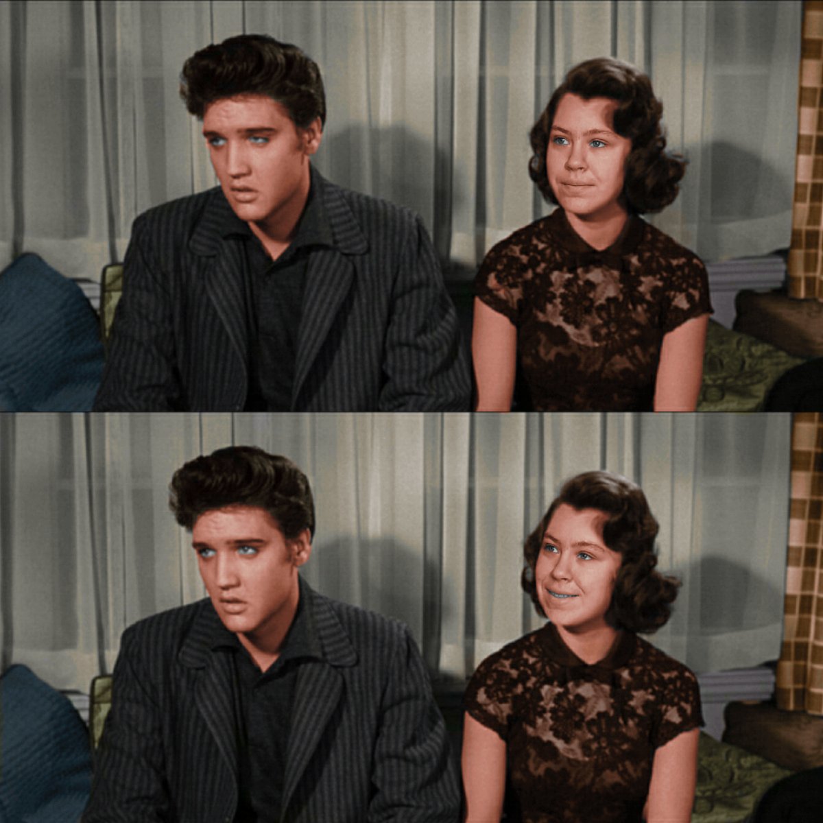 AnnPresley8's tweet photo. Ann and Elvis. Jailhouse Rock in the color photo. #annpresley #Elvis #jailhouserock @AnnPresley8 @ElvisPresley https://t.co/Wnb7T8oBPh