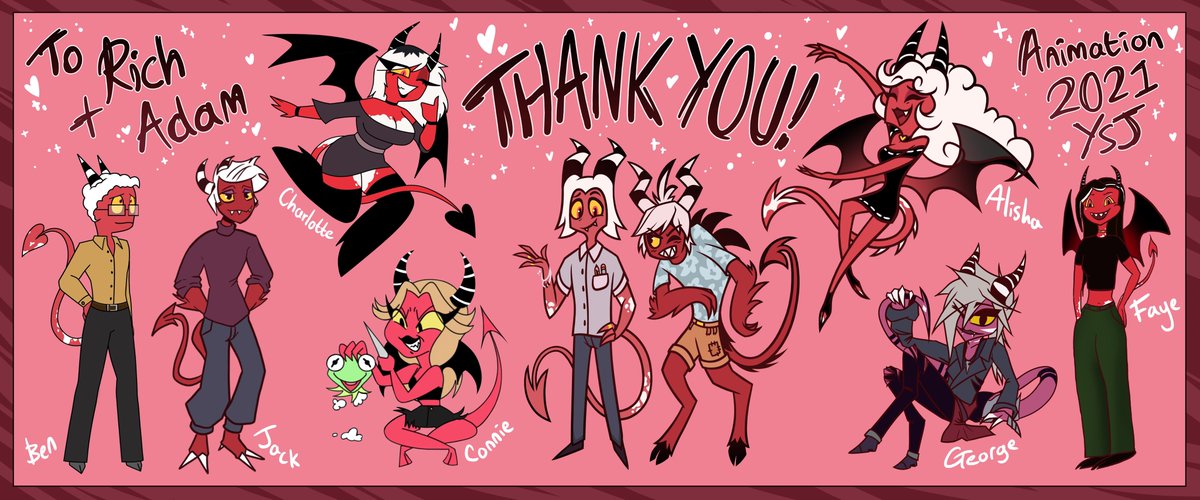 An Impsona collaboration thank you gift for <a href="/JacobsAnimation/">Richard Jacobs</a> and @ARawMackenzie !!! From me, <a href="/Charuru_art/">Charuru ❤️ Comms Open!</a> <a href="/GraphicalRaven/">George Mitchell</a> <a href="/AnimatorConnie/">Connie Daly (Animator)</a> <a href="/Jaxks_Animation/">Jaxks</a> <a href="/Brussell2011/">Ben Russell</a> and <a href="/ft_animation/">Faye Taylor</a> !