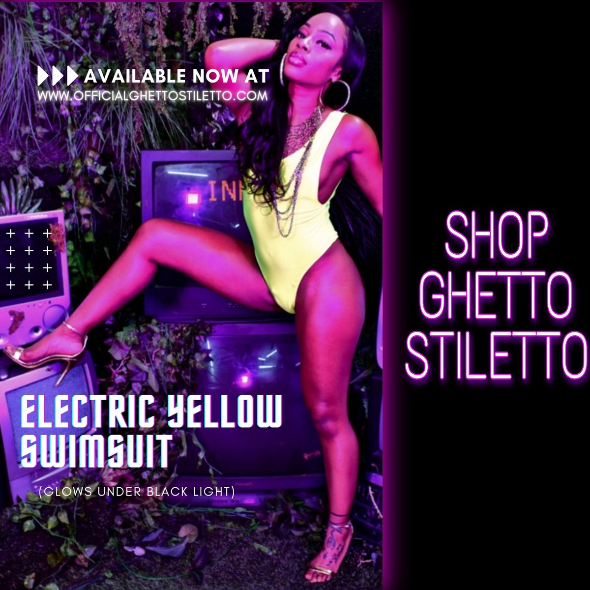 ITS HOT OUTSIDE!!! WHY DOESNT YOUR LOOK MATCH THE SEASON? 
Now available LIMITED EDITION ELEKTRIC YELLOW  SWIMSUITS 
THE @officialghettostiletto COLLECTION AVAILABLE NOW @
OFFICIALGHETTOSTILETTO.COM 😊
MODEL
<a href="/shawnapops/">Shawna Pops (Ms.Pops)</a> 
📸@officialapollosadeek
#apollosadeek  #ghettostiletto #GHETTO