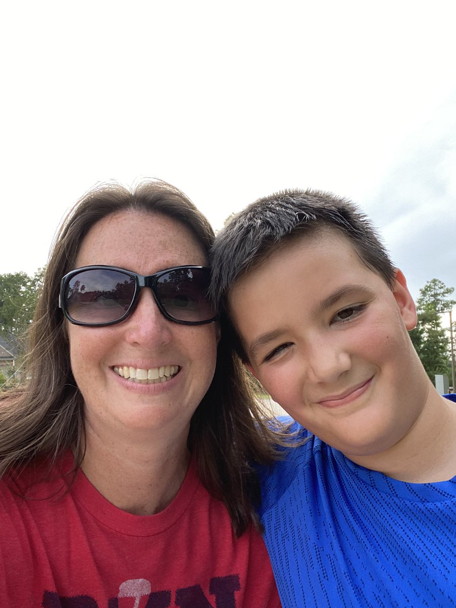 Sunglasses selfie…2 tired people after a long hot walk! #creightonsummerfun