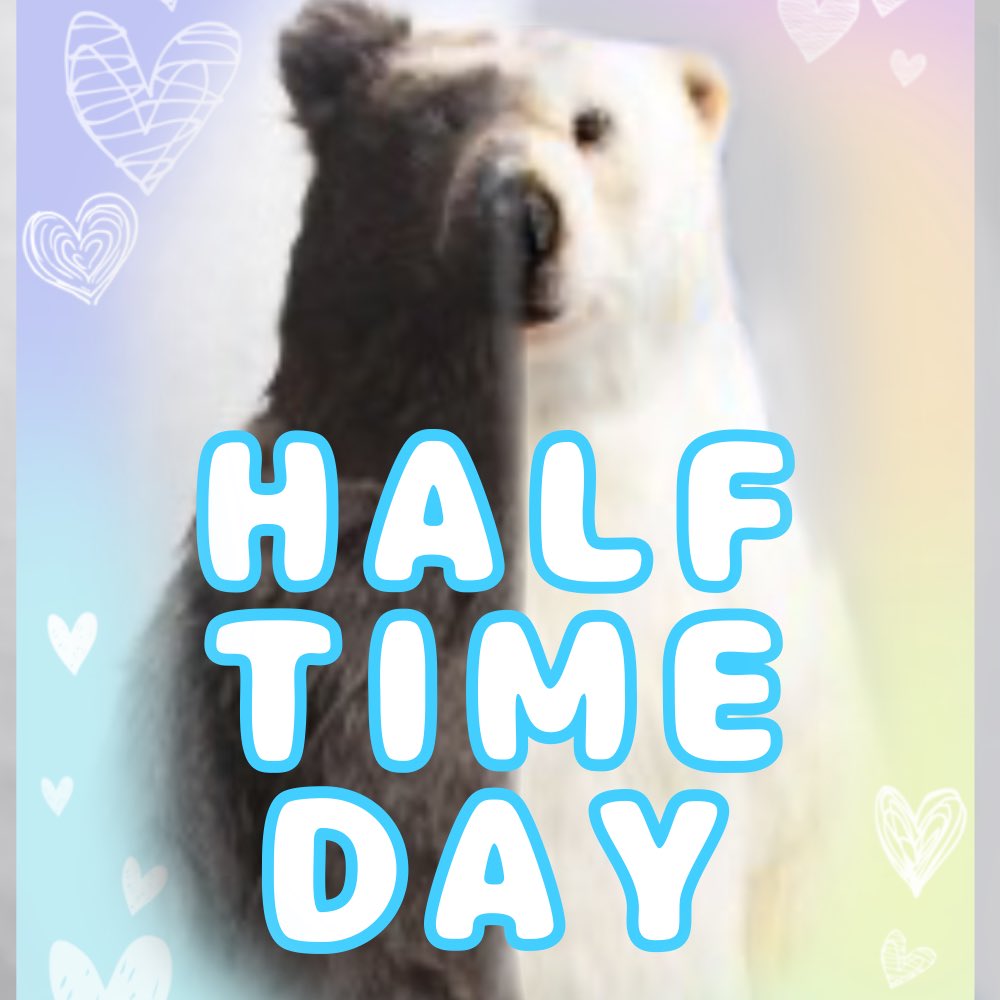 shirokuma_sunm's tweet photo. 今日は2021年が半分過ぎた日だよ！
僕もクマくんと半分こになってみちゃった🤣
明日からまた半分、大事に過ごしていこう💨💨
#2021年 #halftimeday #2021年上半期 #ハーフタイム・デー #半分 #半分こ #はんぶんこ https://t.co/6TgLd2SO29