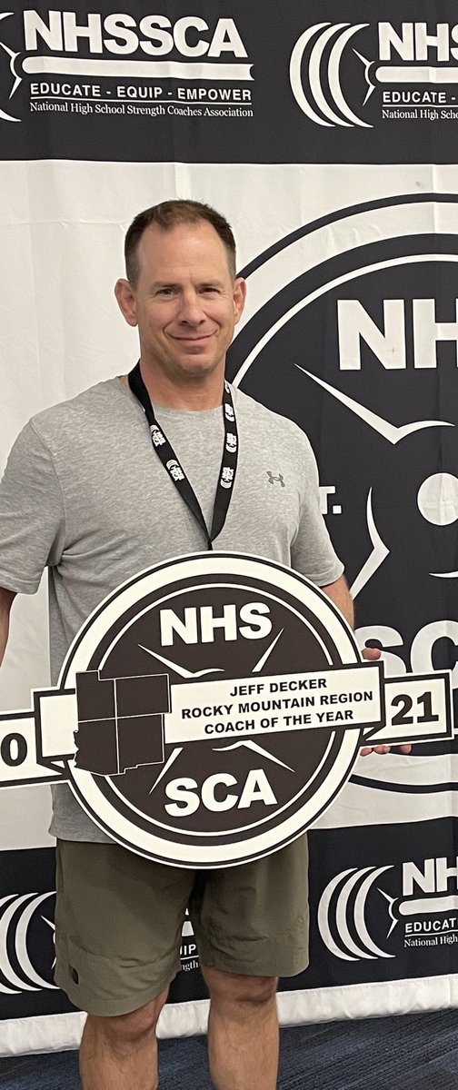 Congrats to Mountain Pointe’s Strength and Conditioning Coach, Jeff Decker (NSCA-CSCS), on being named Rocky Mountain Region Coach of Year by the National High School Strength Coaches Association! #ROLLPR1DE #EmbraceTheChase #GetSwole