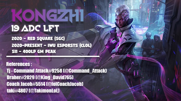 Hey guys! I'm looking for a OQs team. I am willing to be a substitute player or a starter. I am currently sitting at 107 LP masters right now. I have a huge willingness to improve, and a desire to compete at a higher level. Willing to discuss all offers! Have a great day!