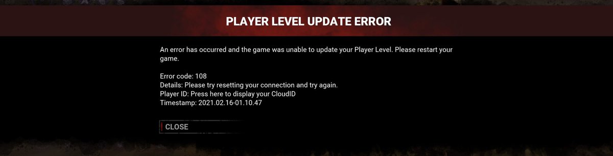 Bia_pet9's tweet photo. @DeadByBHVR can you please explain why I got this error, lost a pip, my blood points from last match, and my items? FIX THIS https://t.co/ZcjN1h4i14