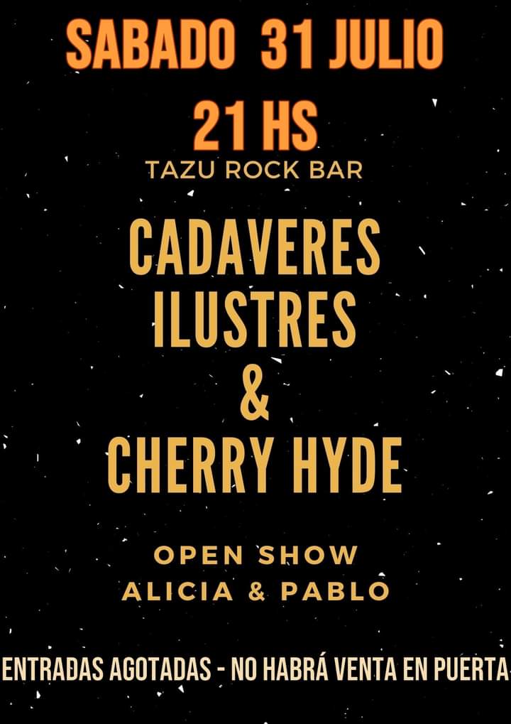 Por fin después de tantas veces postergar la fecha. Nos vemos el 31 de Julio en <a href="/TAZURockBar/">TAZU Rock Bar</a> junto Cherry Hyde y otras sorpresas. Entradas agotadas. <a href="/jinetesuy/">Jinetes en la Tormenta Radio streaming</a> <a href="/TertuliaRock/">La Tertulia del Rock</a> <a href="/gustavoinsua/">Gustavo F. Insúa</a> <a href="/bizarrouruguay/">bizarro ®</a> <a href="/Martin_Avdolov/">Martín Avdolov</a> <a href="/Laleyesotra/">la ley es otra</a> <a href="/marcelolasso/">La Caverna Fm 90.7</a> <a href="/Rock_Bou_911/">ℝ𝕠𝕔𝕜 𝔹𝕠𝕦𝕝𝕖𝕧𝕒𝕣𝕕</a> <a href="/RTUruguayo/">RT Producciones</a>