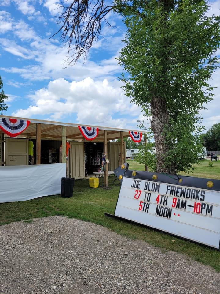 FireworksJoe's tweet photo. We are OPEN for business! Little stand with big savings.

A lot of work goes into setting up a family fireworks stand but it really seems worth it once everything is on the shelf and customers start rolling in. https://t.co/AoLGRIhnpm