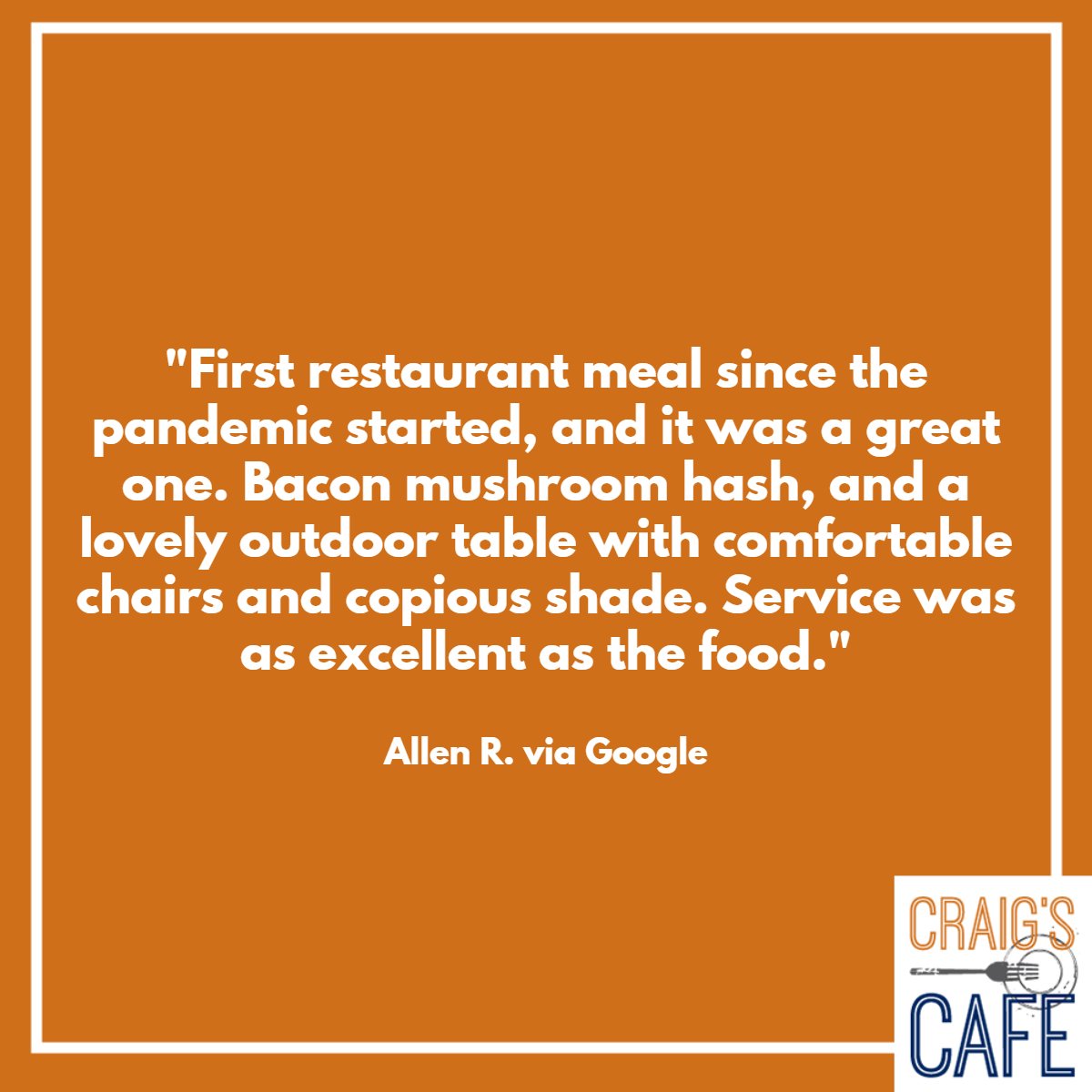 CraigsCafe's tweet photo. We love seeing all of your smiling faces! Stop by for a delicious meal and great service. #CraigsCafe https://t.co/RPehNlsPvF