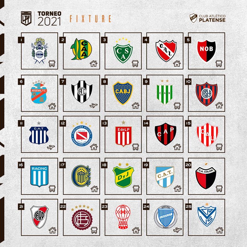 Club Atlético Platense on X: [Fútbol] 📆✓ Fixture confirmado 😄 Estas son  las 2️⃣5️⃣ fechas que disputará el Marrón. ¡𝗖𝗼𝗻 𝘁𝗼𝗱𝗼, 𝗧𝗲𝗻𝘀𝗲!  💥👊🏻 ¡#VamosCalamares🦑!  / X