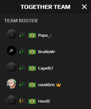 NovaSixR6's tweet photo. Equipe: #TogetherTeam
@Papadowski1
@BruNoWR6
@lCapelly_
@rooddzin
@HordzR6 https://t.co/i8J3PP1zoI
