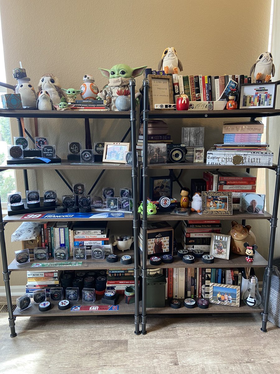 guffychan's tweet image. My book cases just got some awesome new additions so I thought I’d share my collection (some of it 😂) 

@Avalanche @ColoradoEagles #GoAvsGo #Ihaveaproblem