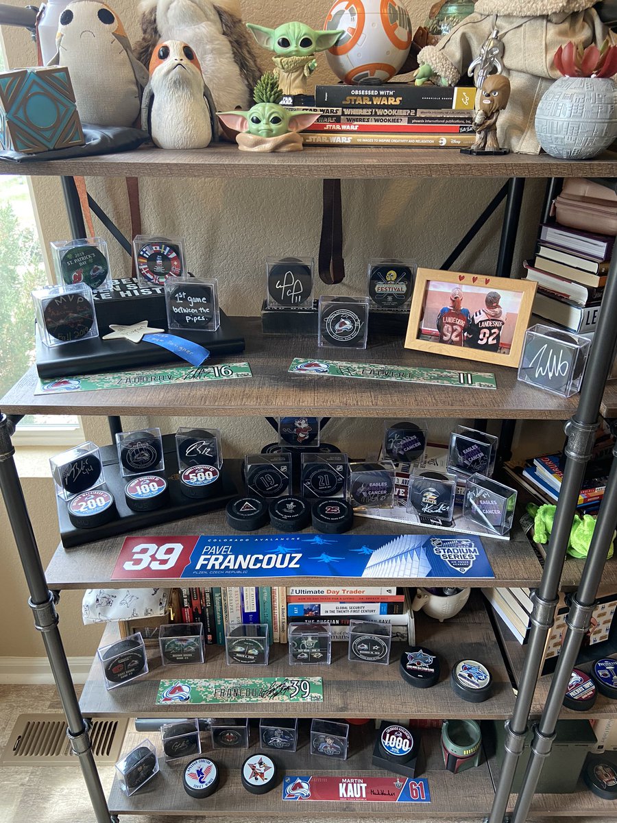 guffychan's tweet image. My book cases just got some awesome new additions so I thought I’d share my collection (some of it 😂) 

@Avalanche @ColoradoEagles #GoAvsGo #Ihaveaproblem